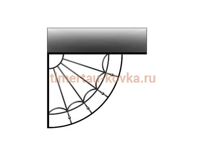 Козырек кованый КС №39