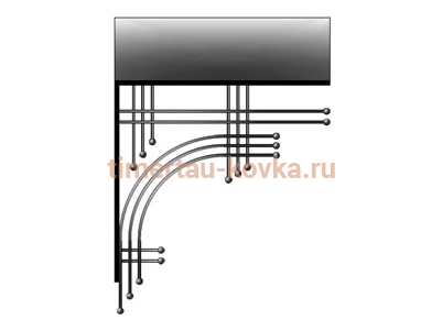 Козырек кованый КС №41