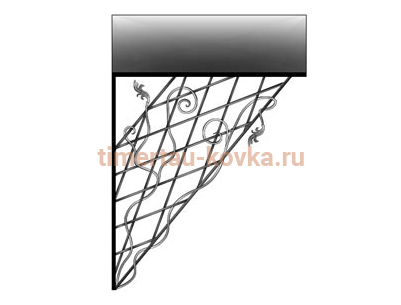 Козырек кованый КК №43