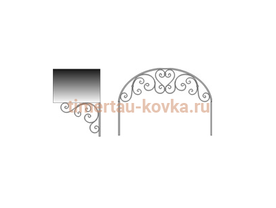 Козырек кованый КК №49