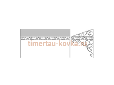 Козырек кованый КК №53