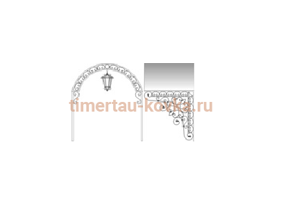 Козырек кованый КК №60