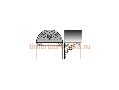Козырек кованый КК №61